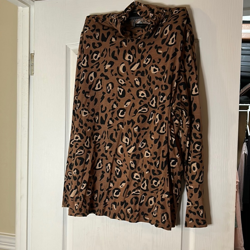 The Limited cheetah print turtle neck